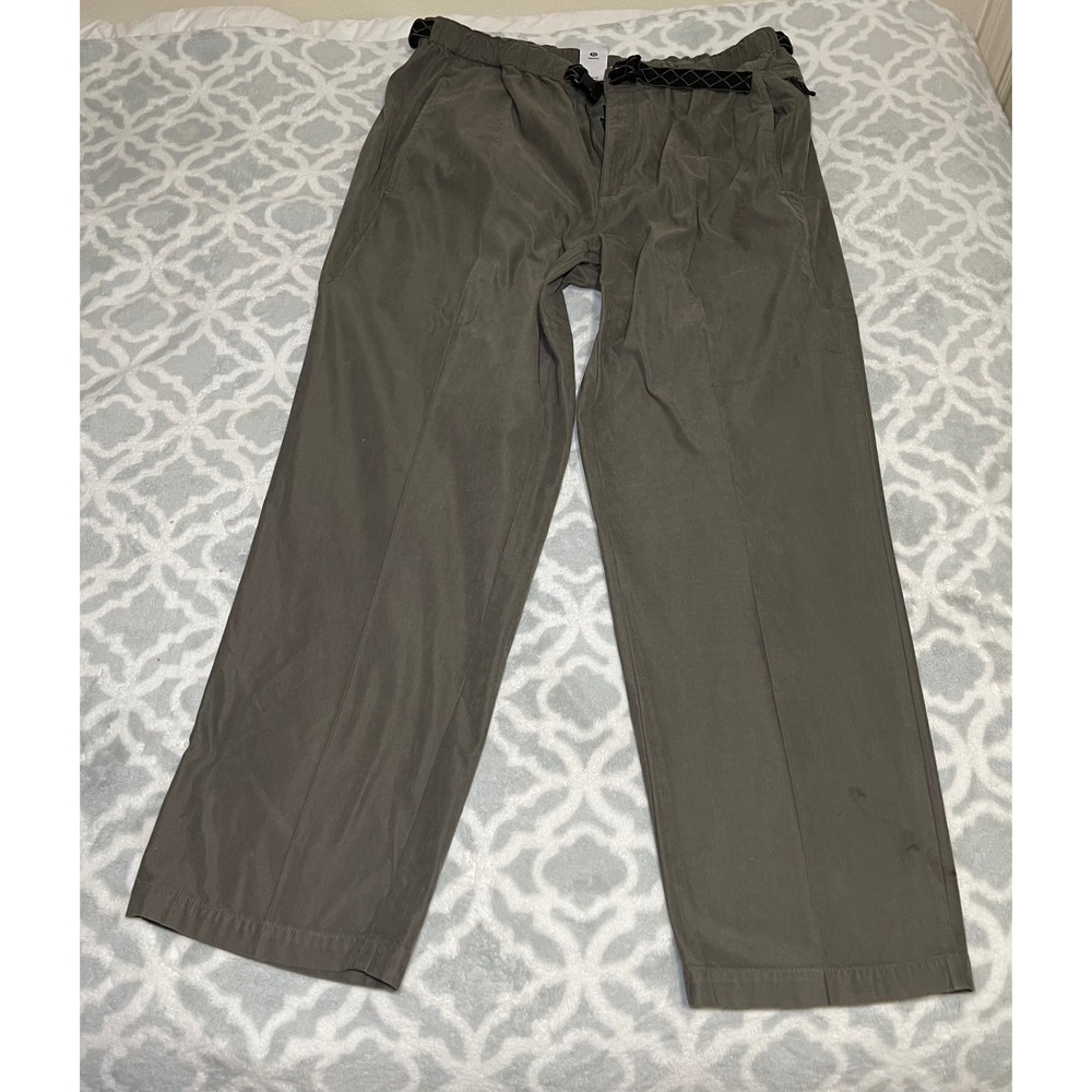 Columbia Mens Outdoor Hiking Pants Gray XL 32 Belted Gorpcore